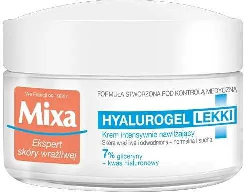 MIXA Ekspert Hyalurogel Light intensyviai drėkinantis gelinis veido kremas, 50 ml