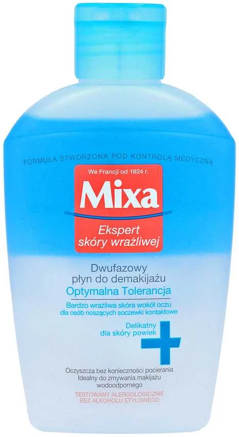 MIXA Optimal Tolerance Two Phace Make Up Remover dvifazis makiažo valiklis, 125 ml