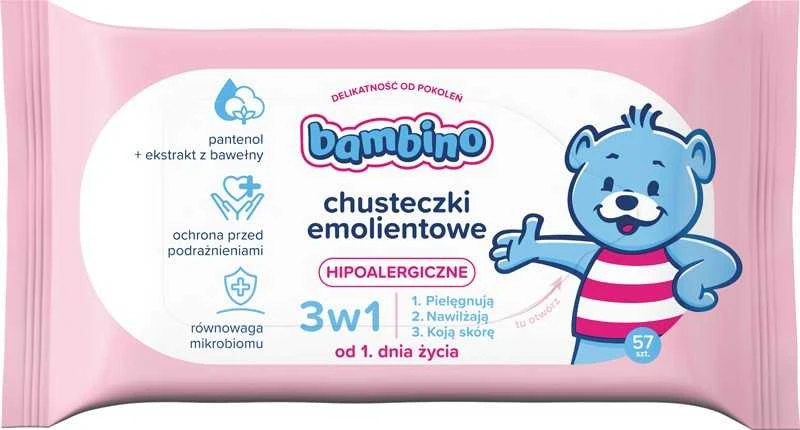 Nivea Bambino 3in1 minkštinamosios servetėlės 57 vnt.