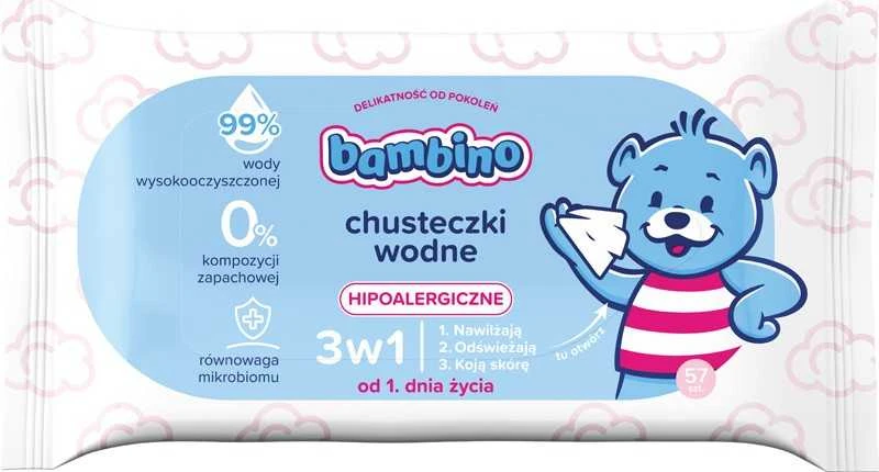 Nivea Bambino 3in1 vandens servetėlės 57 vnt.