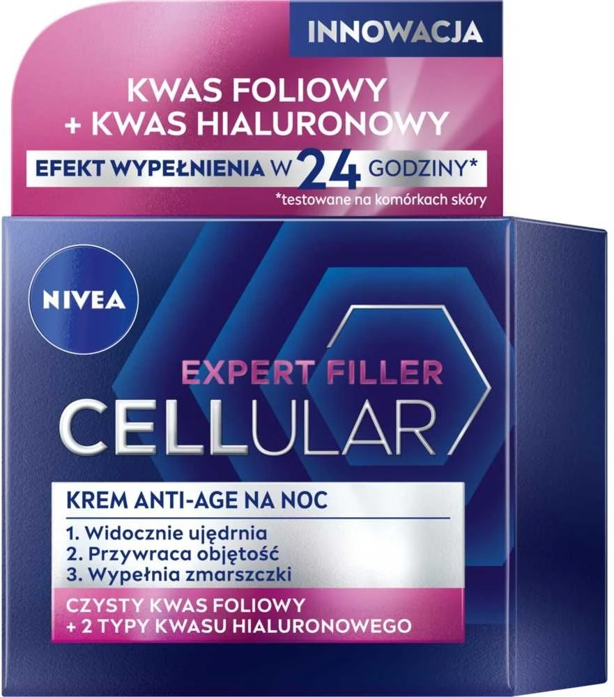 Nivea Hyaluron Cellular Filler + Stangrinamasis naktinis kremas nuo raukšlių 50ml