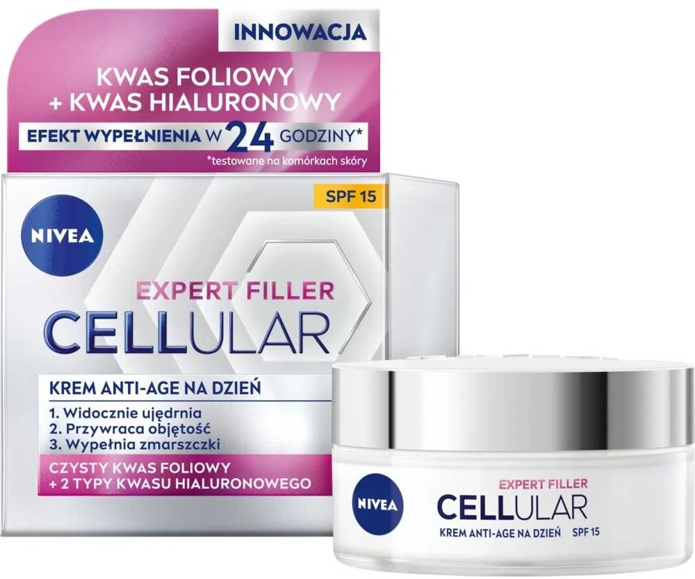 NIVEA_Hyaluron Cellular Filler + Stangrinantis SPF15 dieninis kremas nuo raukšlių 50ml