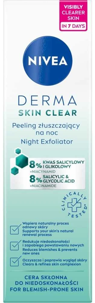 Nivea Derma Skin Clear šveičiamasis naktinis šveitiklis 40ml