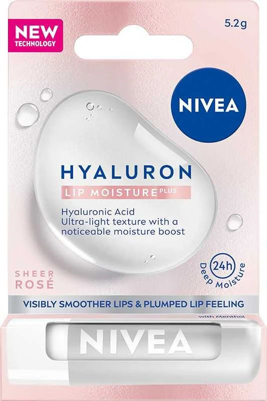 Nivea Hyaluron Lip Moisture Plus Rose, 5,2 g
