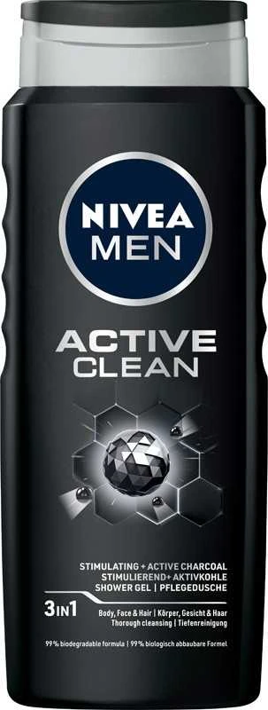 Beiersdorf Nivea Men Dušo Želė Active Clean 500ml