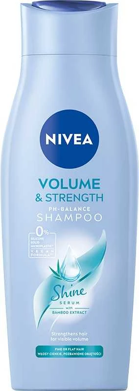 NIVEA Volume & Strength Šampūnas ploniems ir ploniems plaukams 400 ml