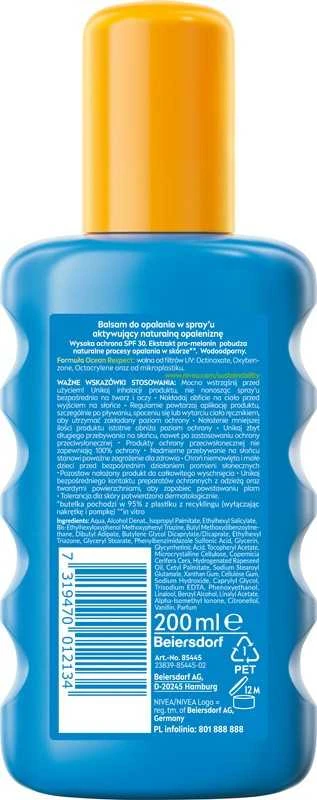 Nivea Sun Protect & Bronze Sun Purškiklis Sun Losjonas kūnui