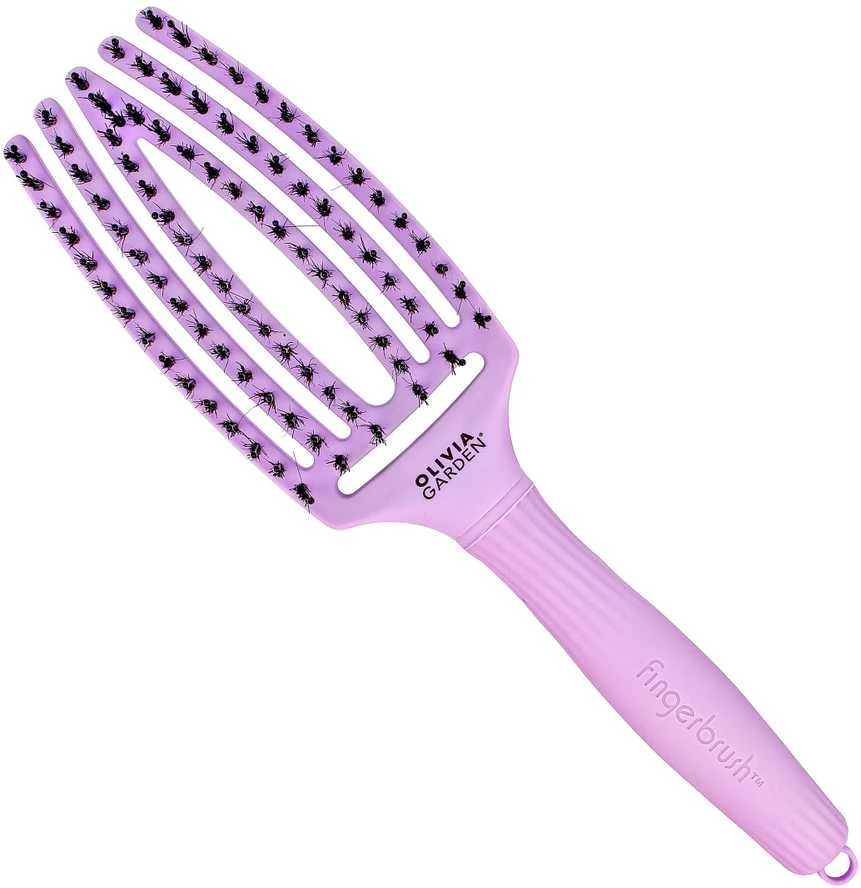 Plaukų šepetys džiovinimui Olivia Garden Fingerbrush Lavender Medium