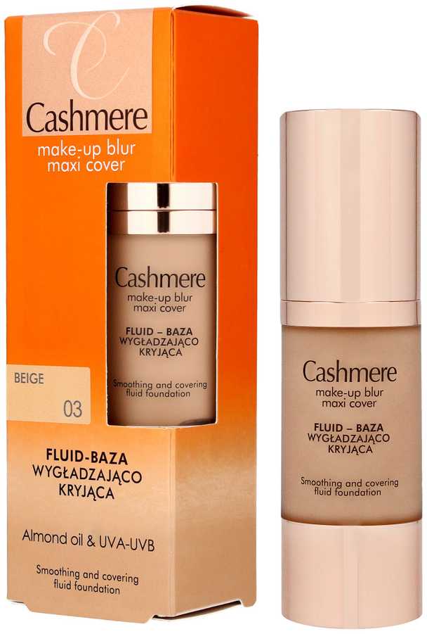 DAX Cosmetics Cashmere Fluid - lyginantis ir dengiantis pagrindas Nr. 03 rusvai gelsvas 30ml
