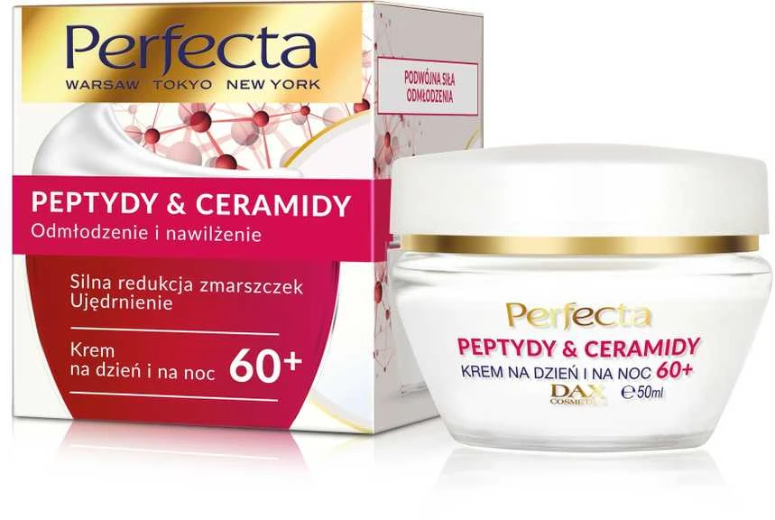 Perfecta Peptides & Ceramides 60+ kremas stipriai mažina raukšles ir stangrina
