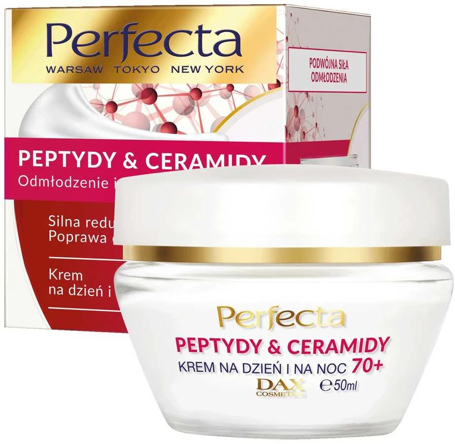 Perfecta Peptides & Ceramidy 70+ kremas stipriai mažina raukšles ir suteikia elastingumo