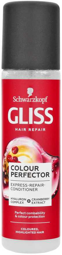 Schwarzkopf Gliss Color Perfector Express Repair kondicionierius nenuplaunamas plaukų priežiūra moterims, 200 ml