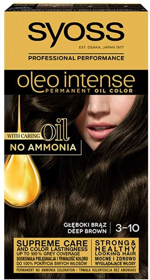 Syoss Oleo Intense 3-10 Deep Brown plaukų dažai