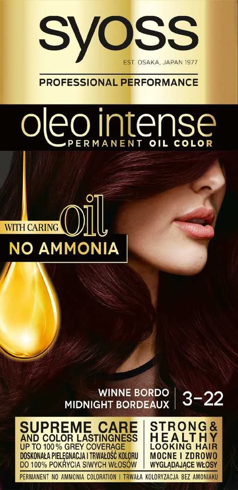 Syoss Oleo Intense Midnight Bordeaux 3-22 dažai