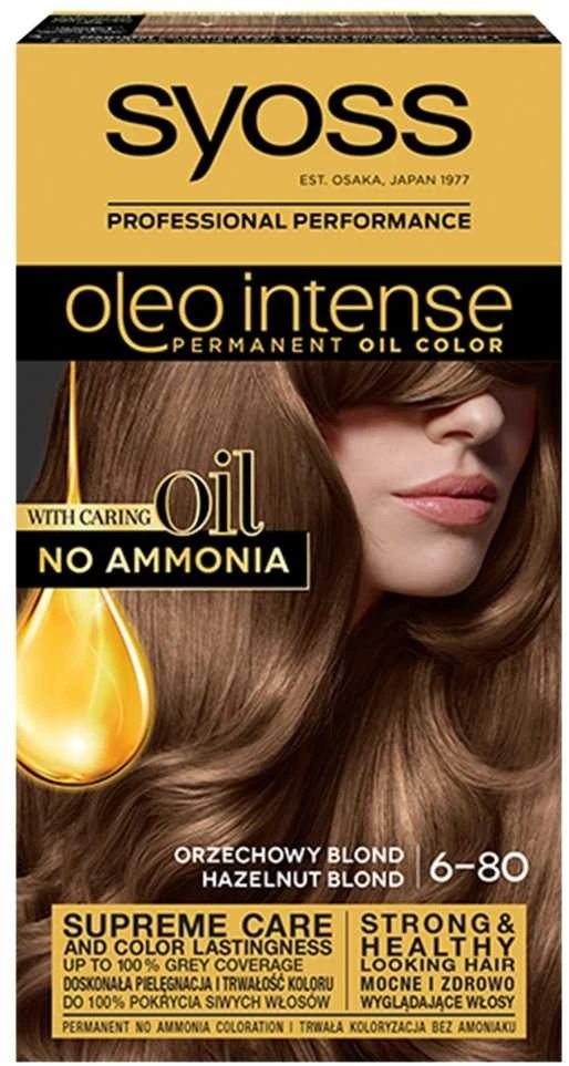 Syoss Oleo Intense 6-80 riešutų blond spalvos dažai