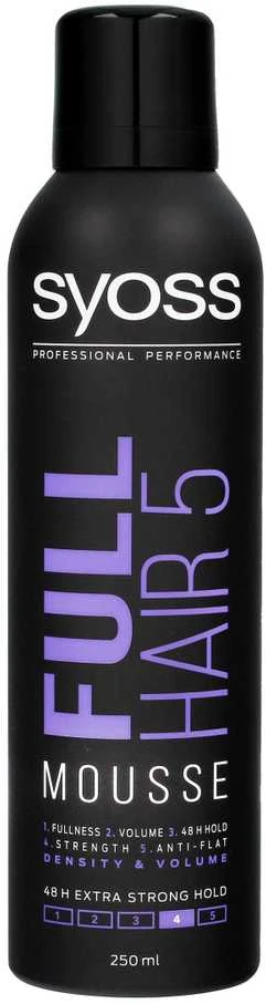 Syoss Full Hair 5 Hair Mousse moterims, 250 ml
