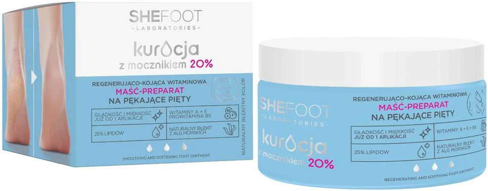 SHEFOOT Karbamido gydymas Kulnų tepalas