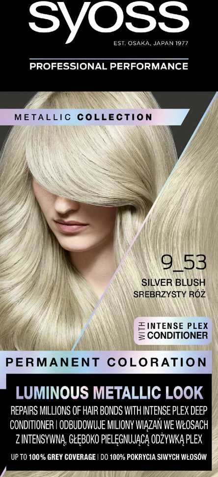 Syoss plaukų dažai 9-53 Silver Blush pakuotė