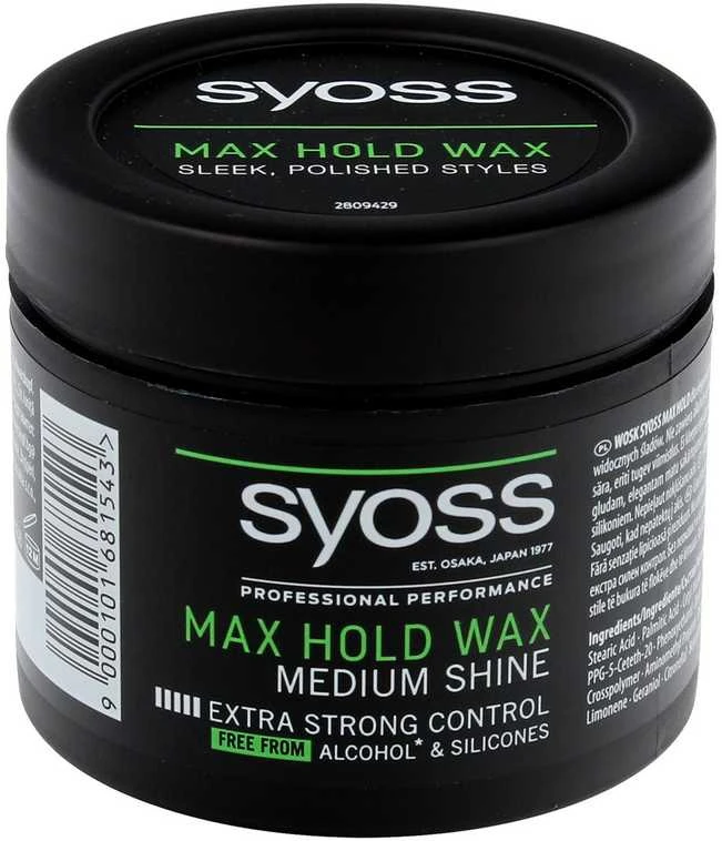 Syoss Max Hold Wax Medium Shine formavimo vaškas 150ml