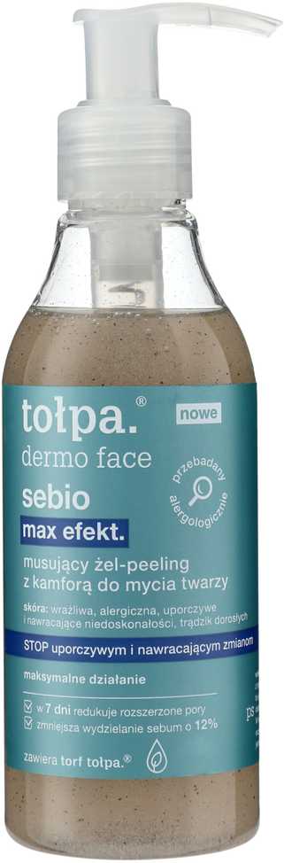 TOŁPA Dermo Face Sebio Max Effect putojantis gelis-pilingas su kamparu ...