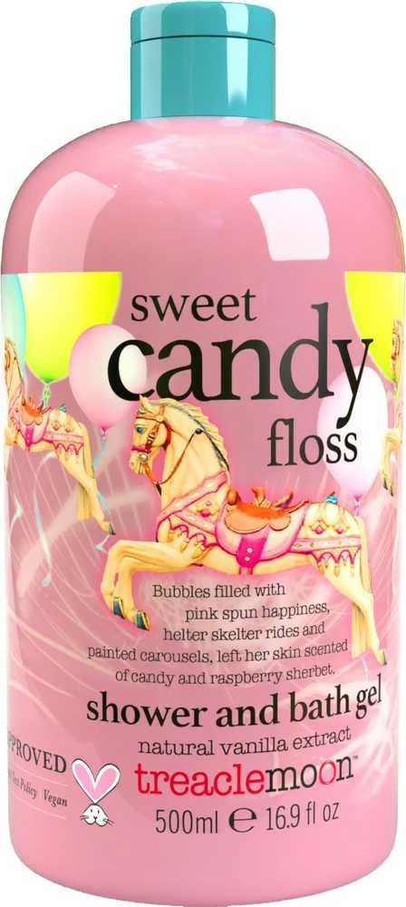 Milton Dušo želė Treaclemoon Sweet Candy Floss Shower & Bath Gel TMLTD001SCF, 500 ml