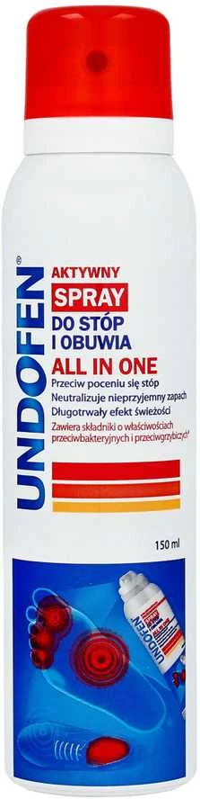 UNDOFEN Active pėdų ir batų purškiklis Viskas viename 150 ml