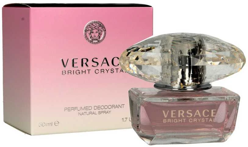 Versace Bright Crystal purškiamas dezodorantas moterims, 50 ml