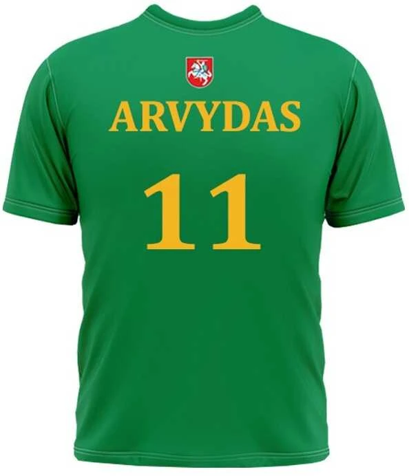 KG Marškinėliai Lietuva Su Norimu Numeriu Ir Vardu, Dydis: 3XL