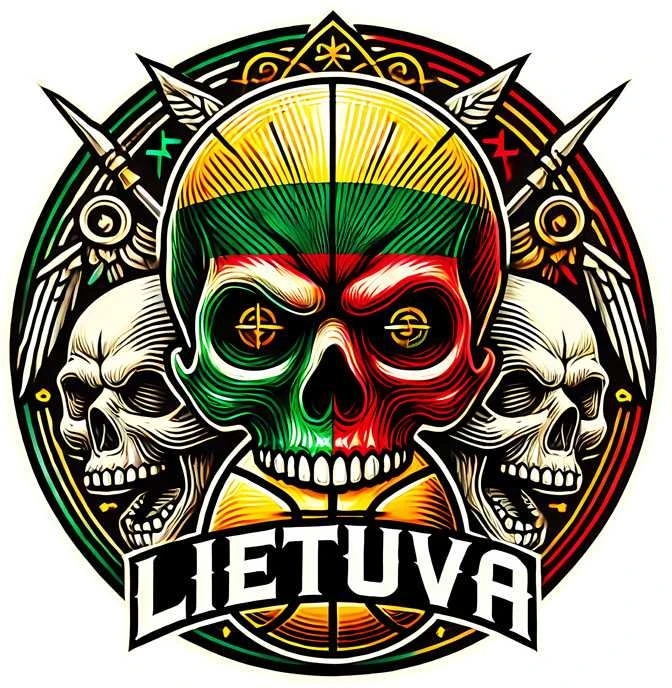 KS Marškinėliai Lietuva Kaukolės, Dydis: M