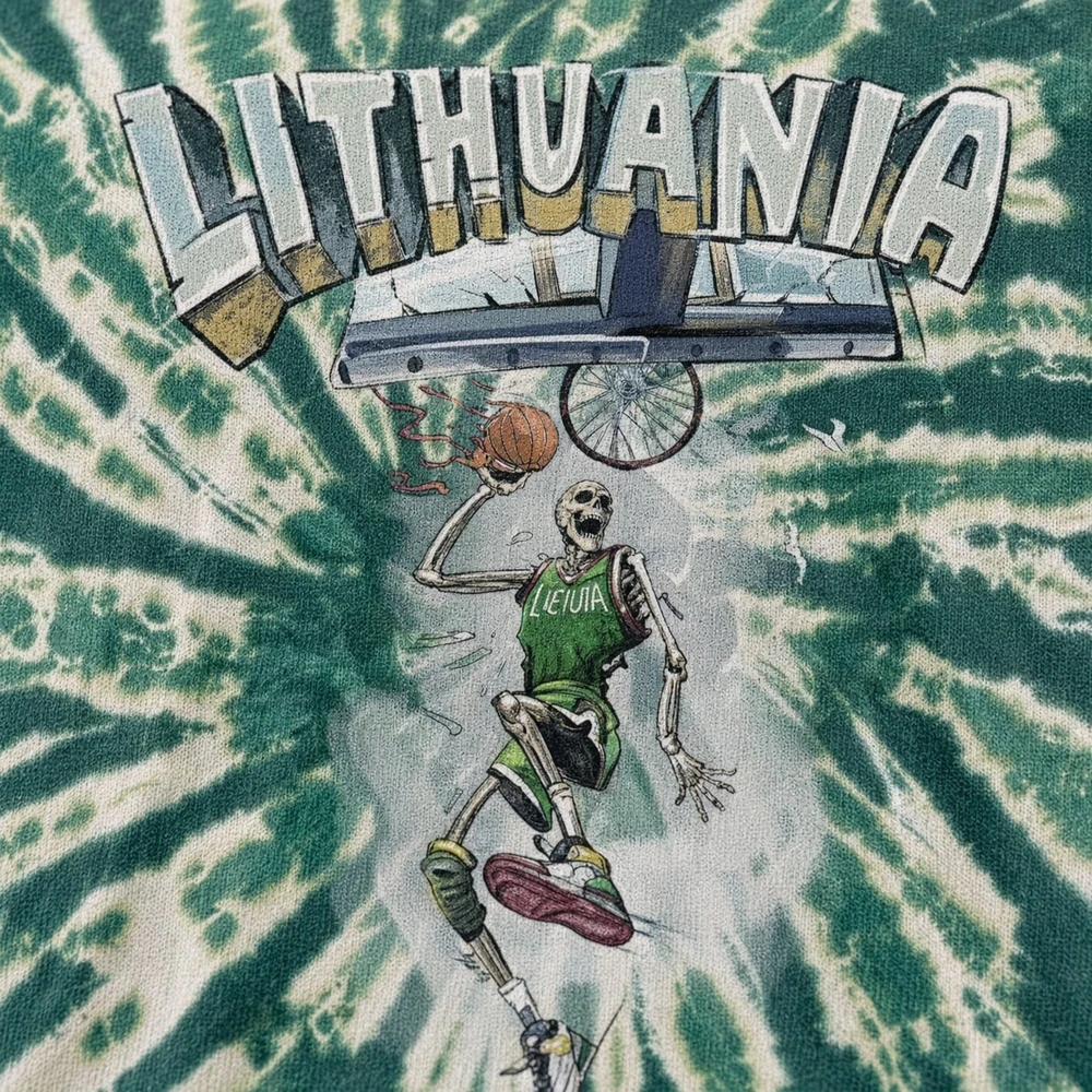 LKF Lithuania Basketball Oficialūs Tie-Dye Marškinėliai, Dydis: XXXL