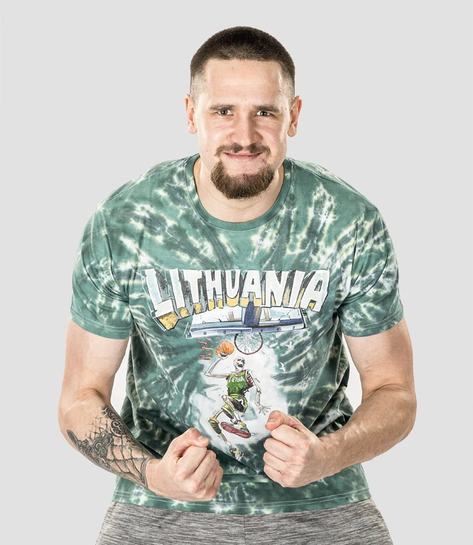 LKF Lithuania Basketball Oficialūs Tie-Dye Marškinėliai, Dydis: XXXL