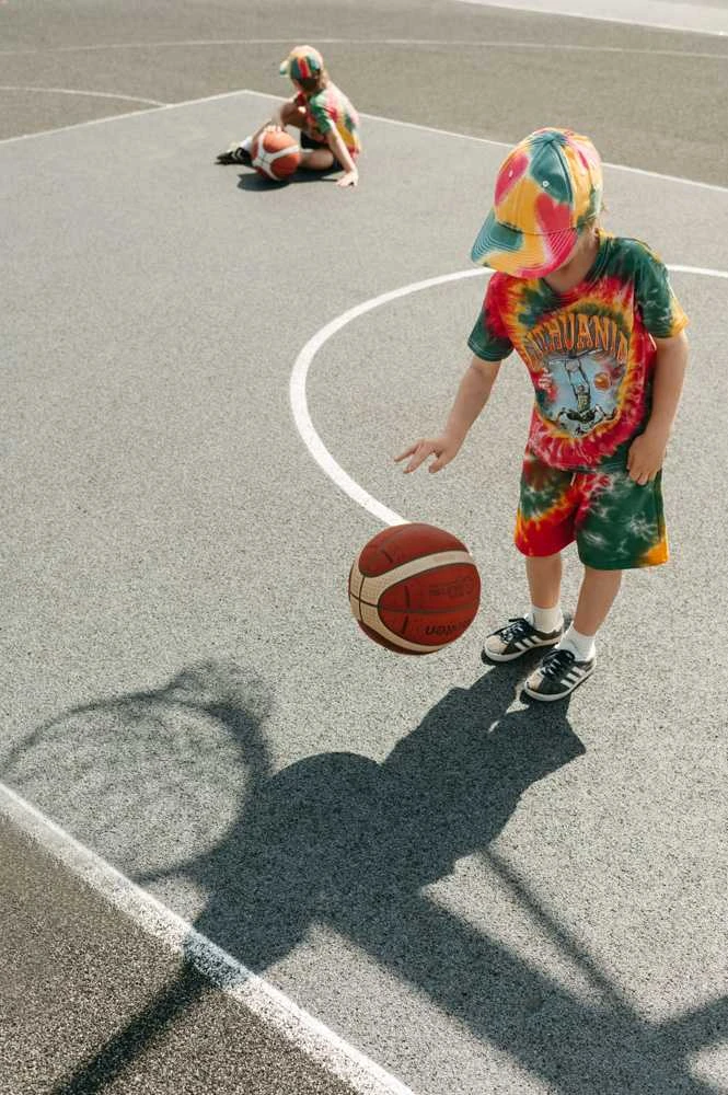 LKF Vaikiški Marškinėliai Lietuva Basketball Tie-Dye Oficialūs, Dydis: 110/116 cm