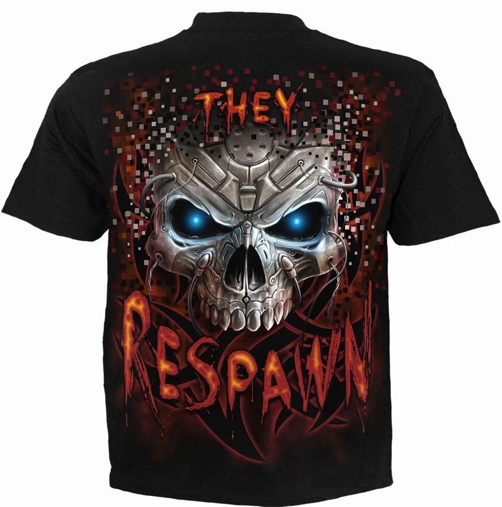 Marškinėliai Spiral Respawn Gamers Never Die, Dydis: M