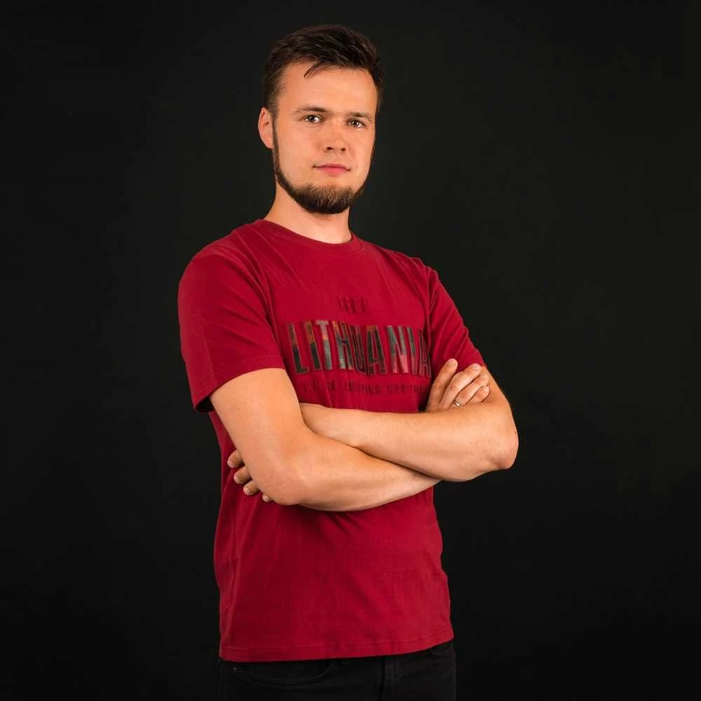 Robin Ruth Bordo Marškinėliai Feel Lithuania, Dydis: S