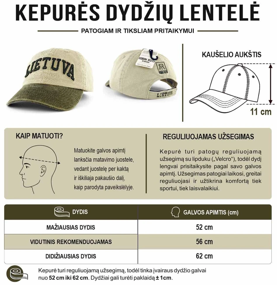 Robin Ruth Kepurė Lietuva Original 1009