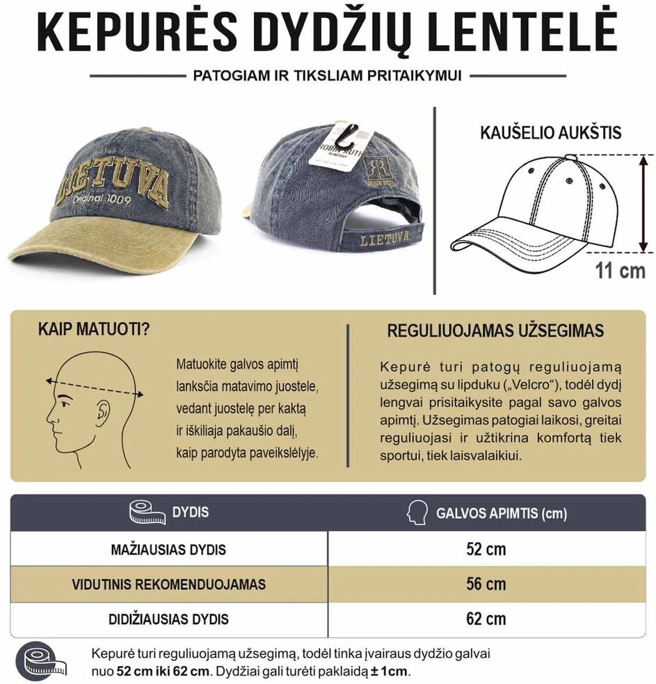 Robin Ruth Kepurė Lietuva Original 1009