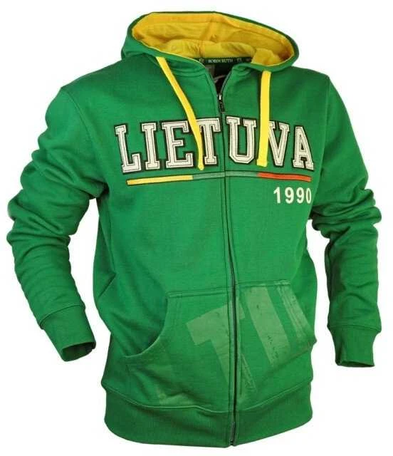 Robin Ruth Žalias Džemperis Su Užtrauktuku Lietuva 1990, Dydis: XL