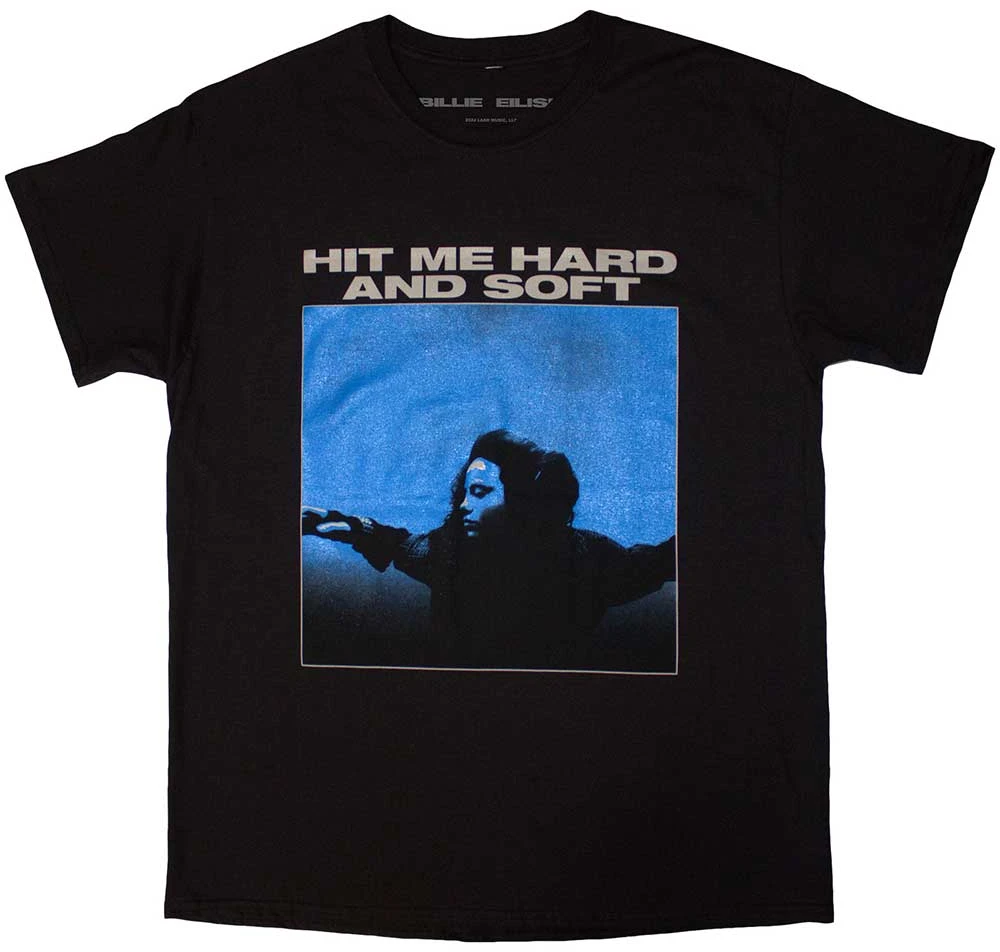 Rock Billie Eilish Hit Me Hard And Soft Tracklist Marškinėliai, Dydis: M