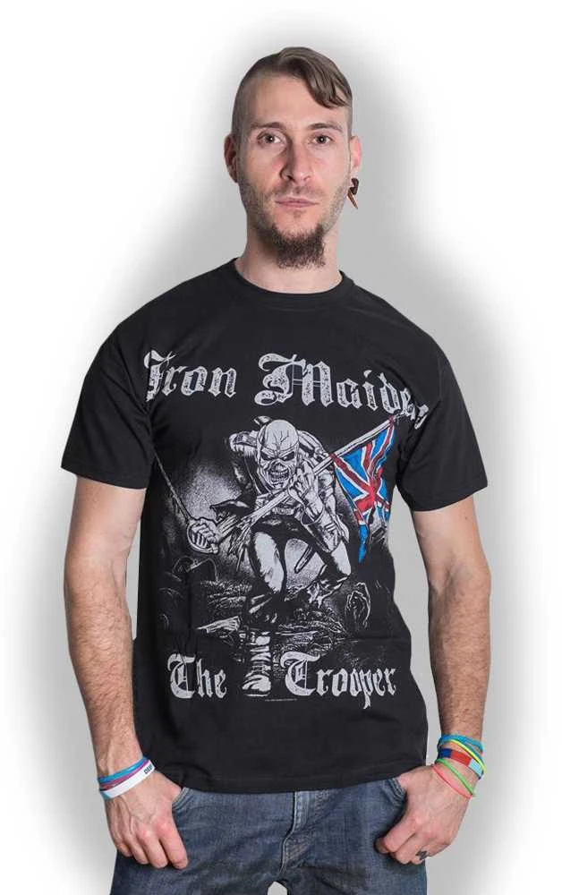 Rock Iron Maiden Sketched Trooper Marškinėliai, Dydis: M