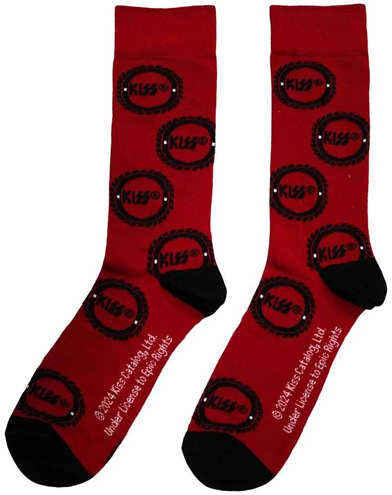 Rock Kiss Buzzsaw Logo Pattern Kojinės