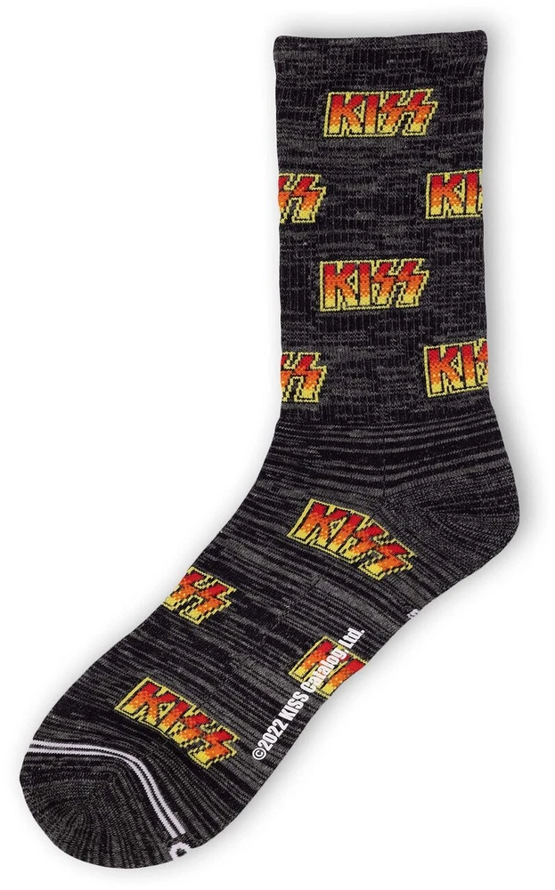 Rock Kojinės Kiss Allover Logo