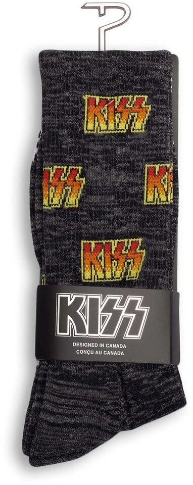 Rock Kojinės Kiss Allover Logo