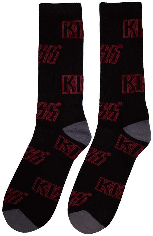 Rock Kojinės Kiss Logo Pattern