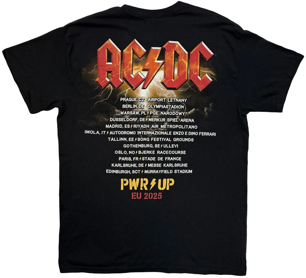 Rock Marškinėliai AC/DC Angus Horns EU Tour '25, Dydis: M