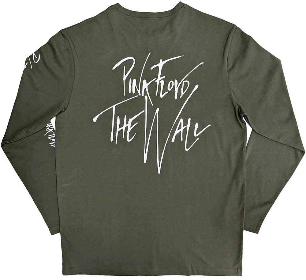 Rock Marškinėliai Ilgomis Rankovėmis Rožinė Floyd The Wall Hammers Logo, Dydis: M