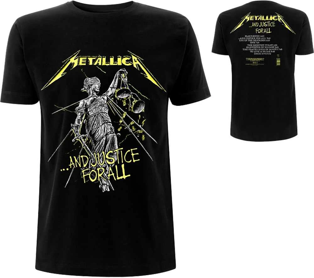 Rock Marškinėliai Metallica And Justice For All Tracks, Dydis: XXL