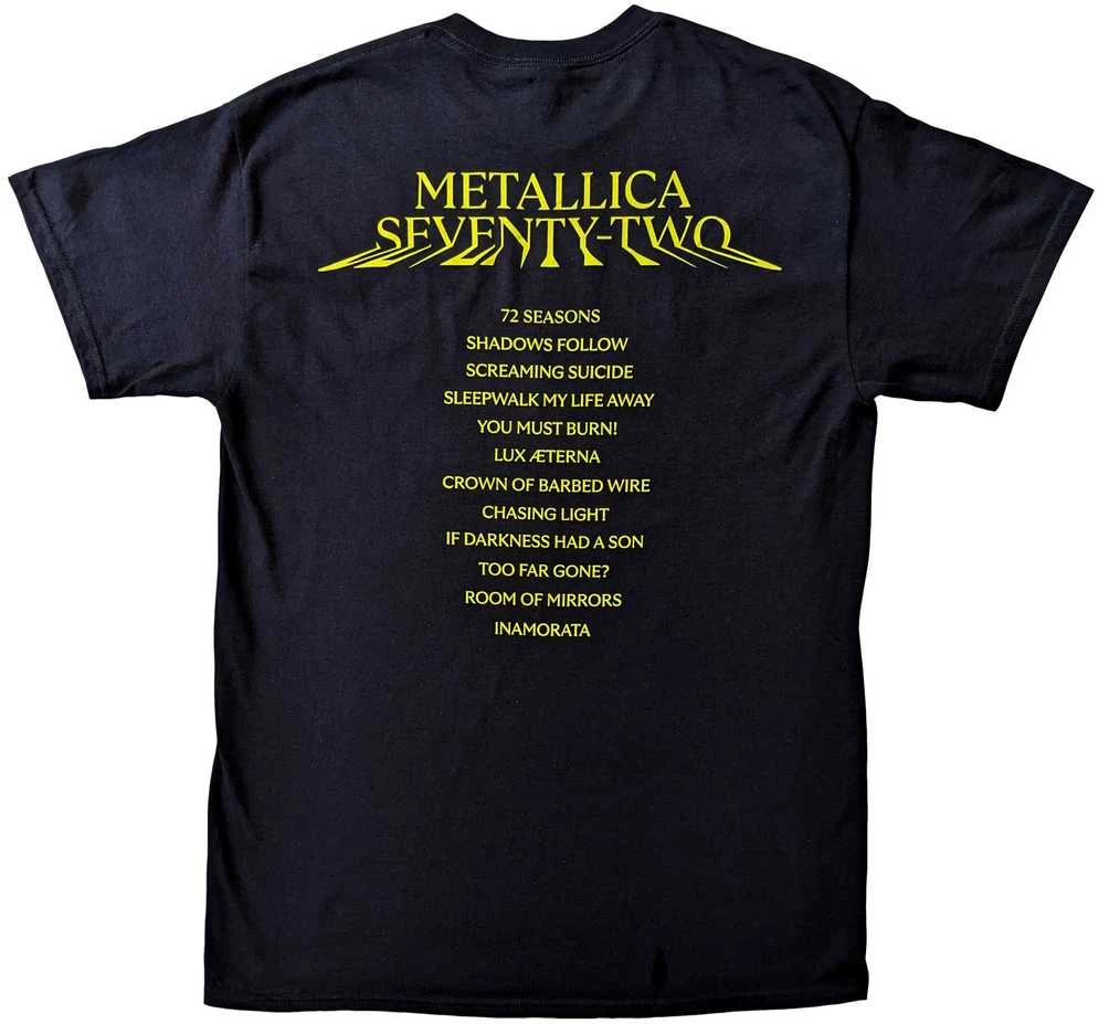 Rock Metallica 72 Seasons Squared Cover Marškinėliai, Dydis: M