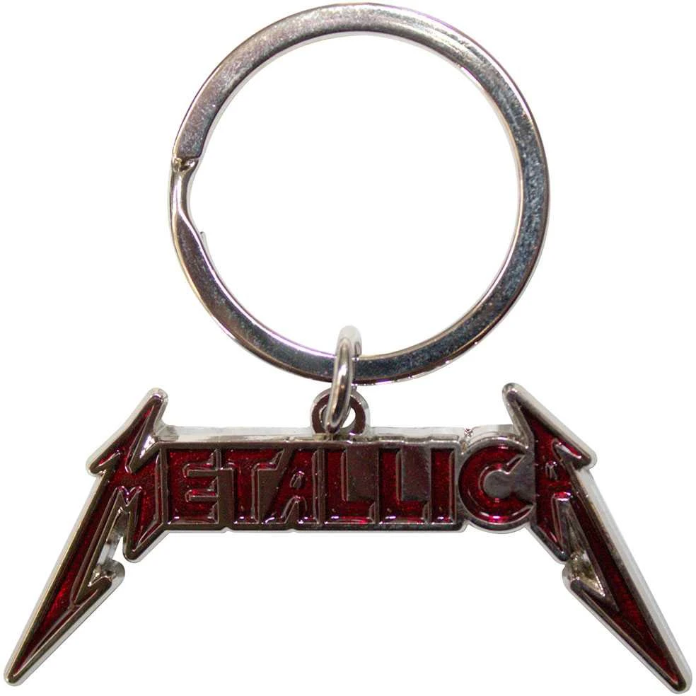 Rock Raktų Pakabukas Metallica Bright Raudona Logo