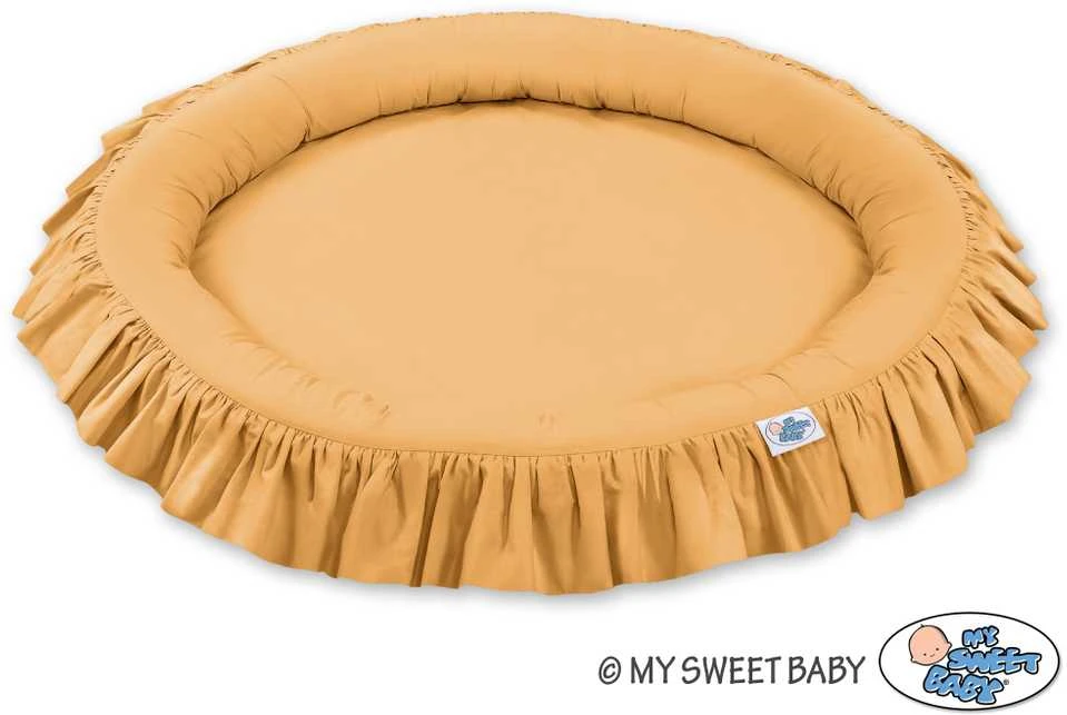 My Sweet Baby Baldakimas su lizdu ir raukiniais iš medvilnės – jaukumui ir žaidimų erdvei vaikų kambaryje.