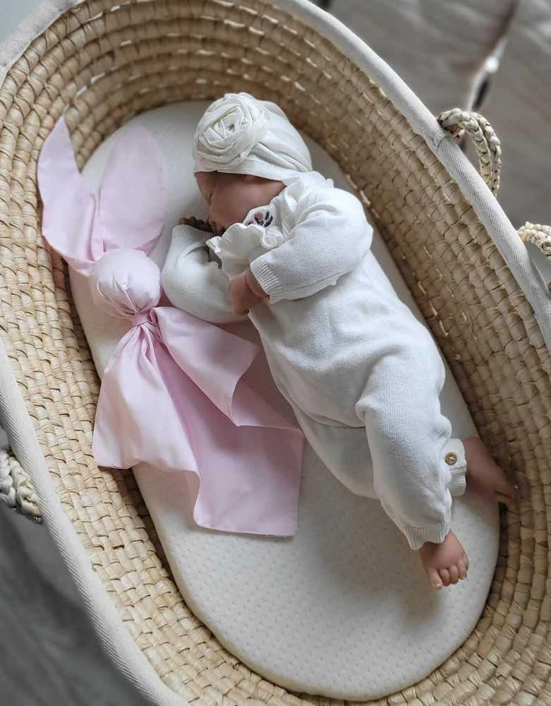 My Sweet Baby Minkštas medvilninis kūdikio pledas zuikutis, rožinis